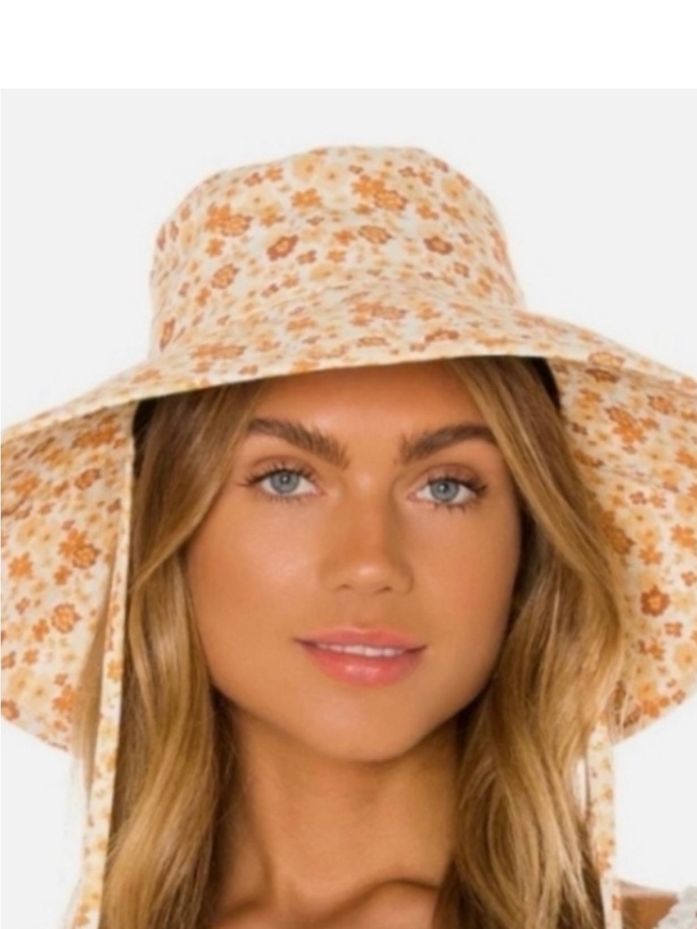 Lack Of Color Cotton Peach Bloom Floral Holiday Bucket Hat Sz S/M NWT - Picture 10 of 10